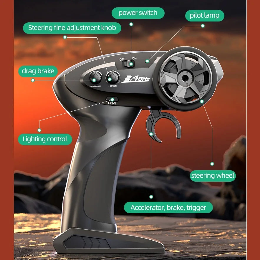 1:16 HBToys RC Crawler 4x4 Off-Road Alloy Drive