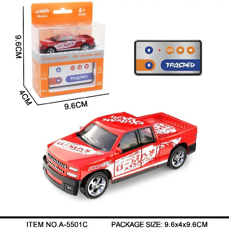 1:64 Mini RC Car Alloy 5-Channel Desktop Toy Vehicle