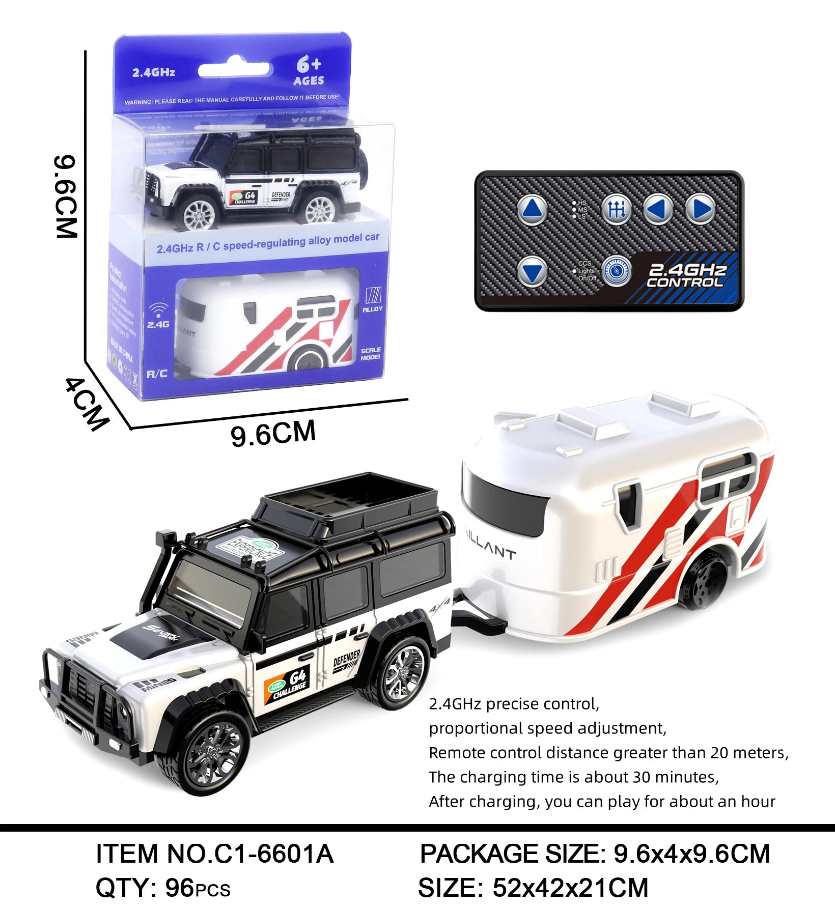 1:64 Mini RC Car Alloy 5-Channel Desktop Toy Vehicle