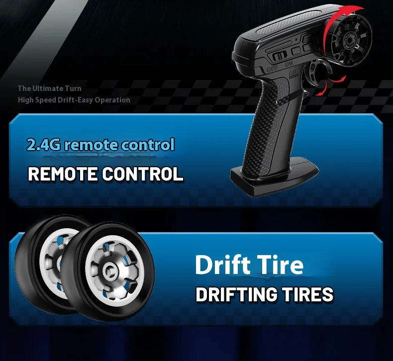 1:64 Mini RC Drift Car 4x4 High-Speed Racing Model