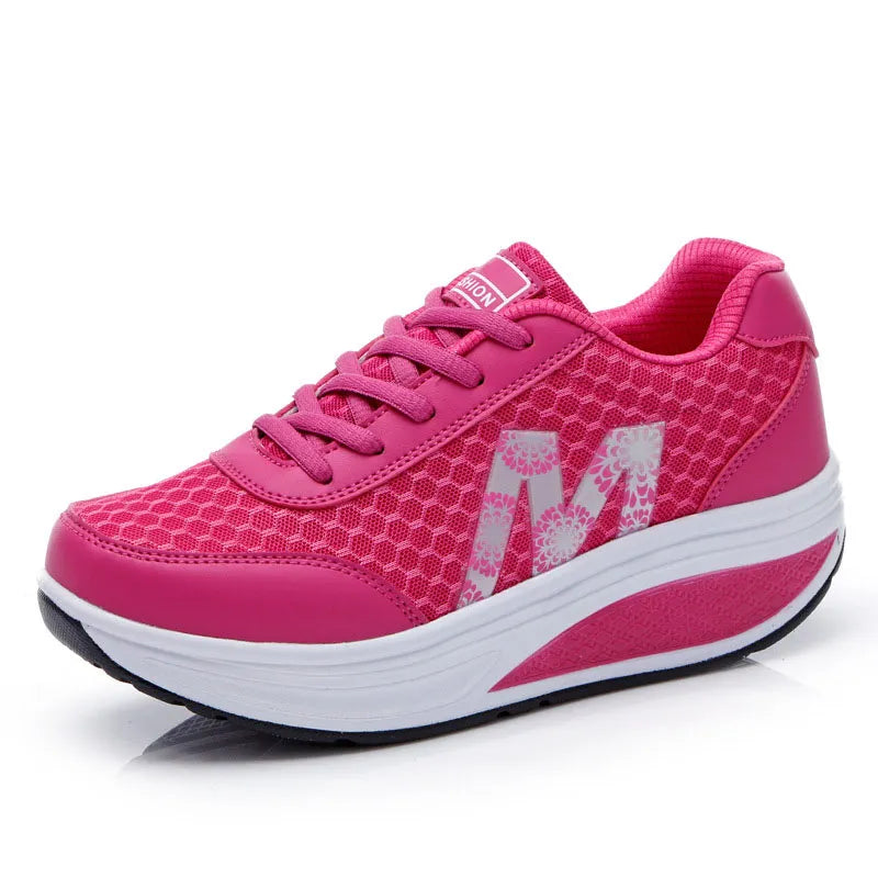 Women’s Platform Running Shoes Breathable Mesh