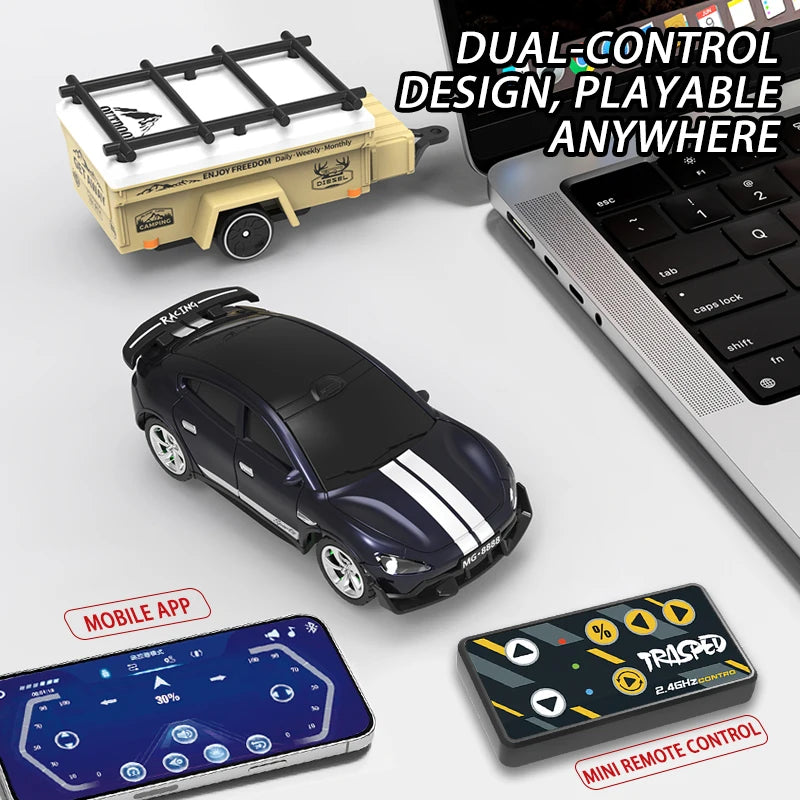 1:64 Alloy Mini RC Drift Car 2.4G Remote Control Toy