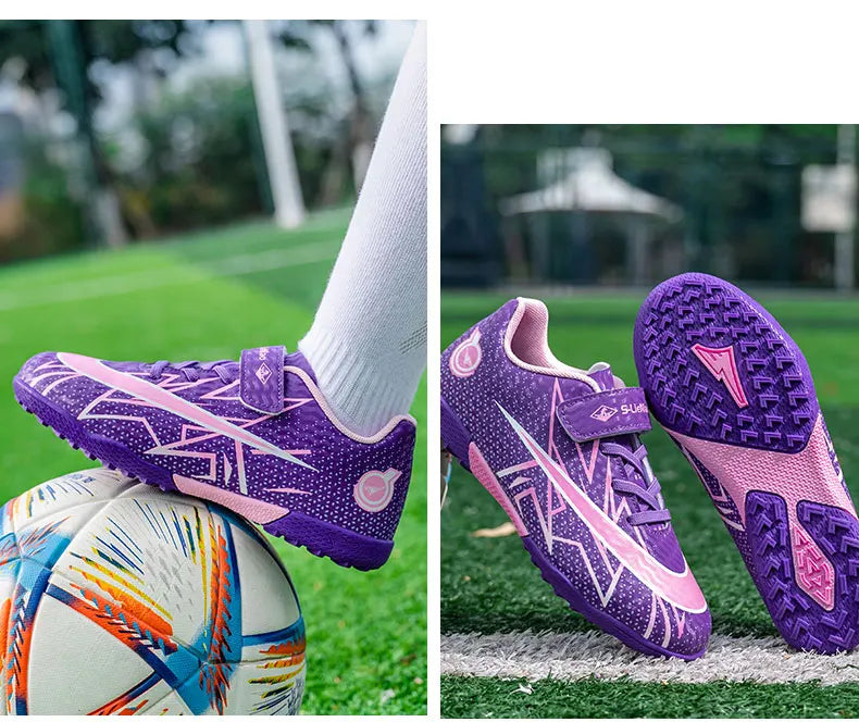 Youth Soccer Cleats Boys &amp; Girls Outdoor Football Shoes