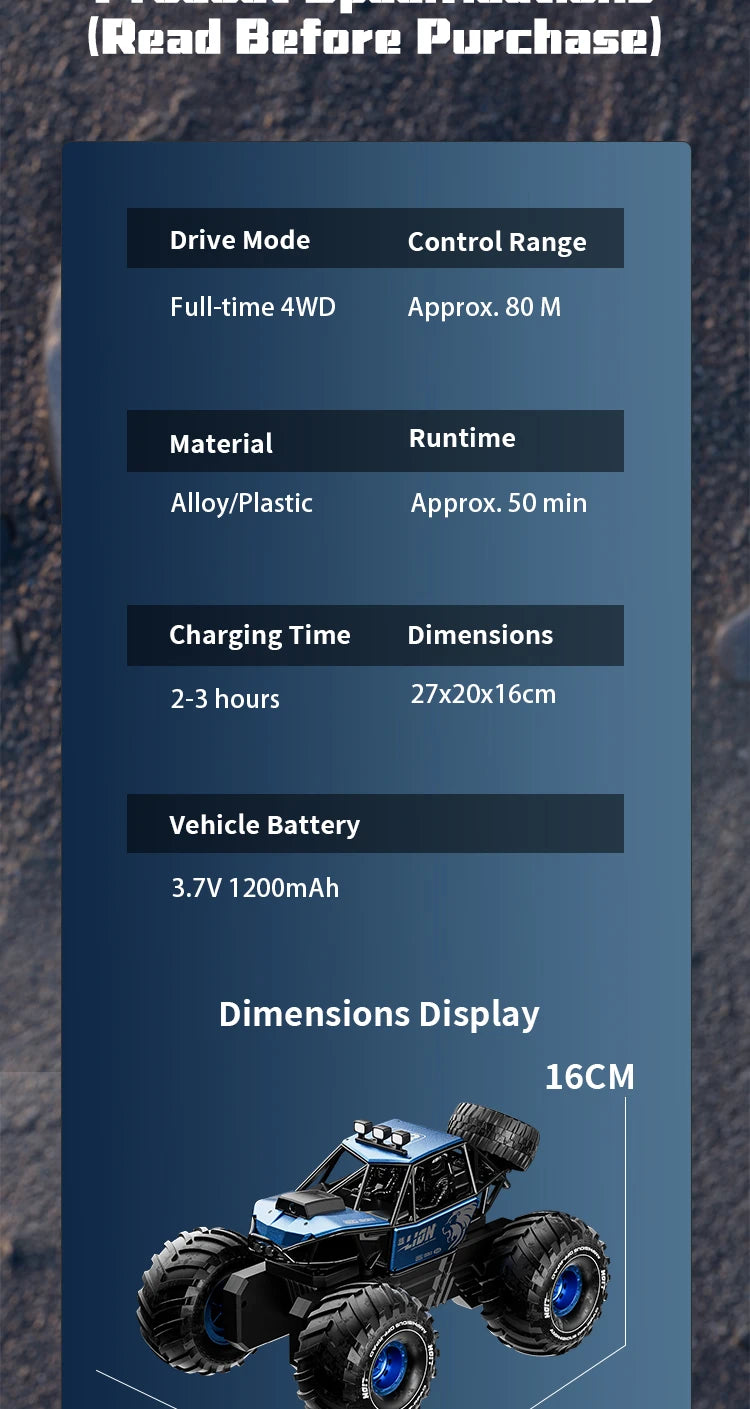 2-in-1 Amphibious RC Car Boat 4WD Waterproof Toy