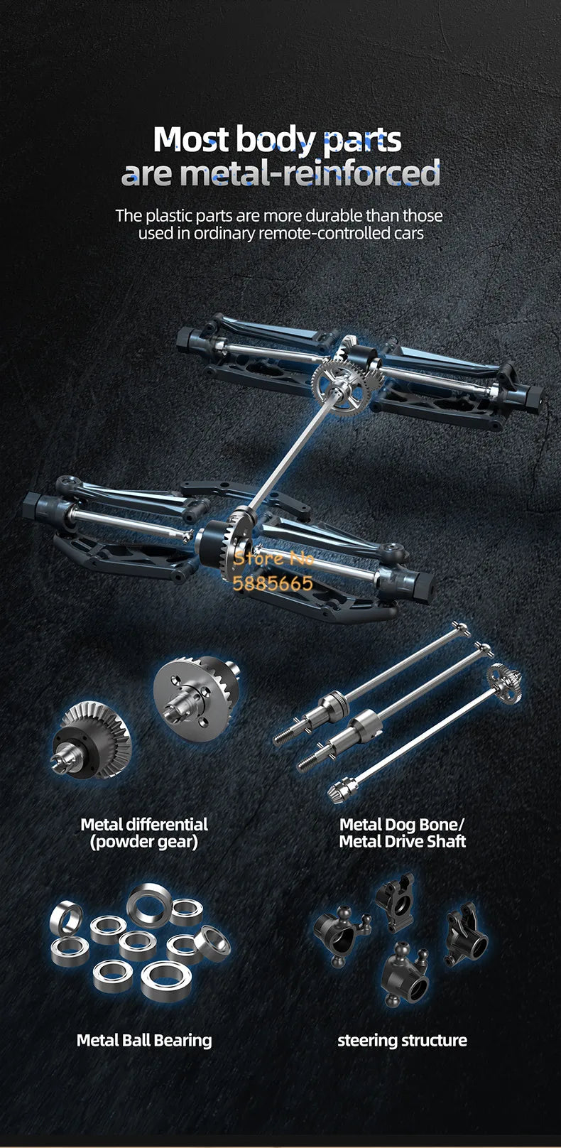 1:16 Brushless RC Car 4WD High-Speed Off-Road Truck