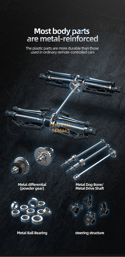 1:16 Brushless RC Car 4WD High-Speed Off-Road Truck