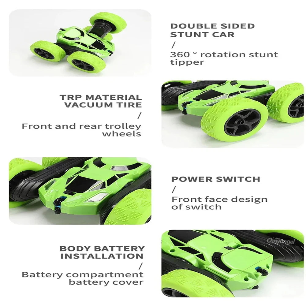 2.4G RC Stunt Car Double Sided Flip 360° Rotation Toy