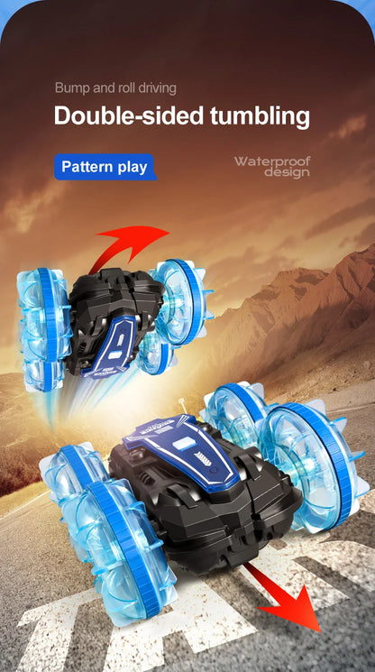 Amphibious RC Car Waterproof 360° Flip Stunt Toy