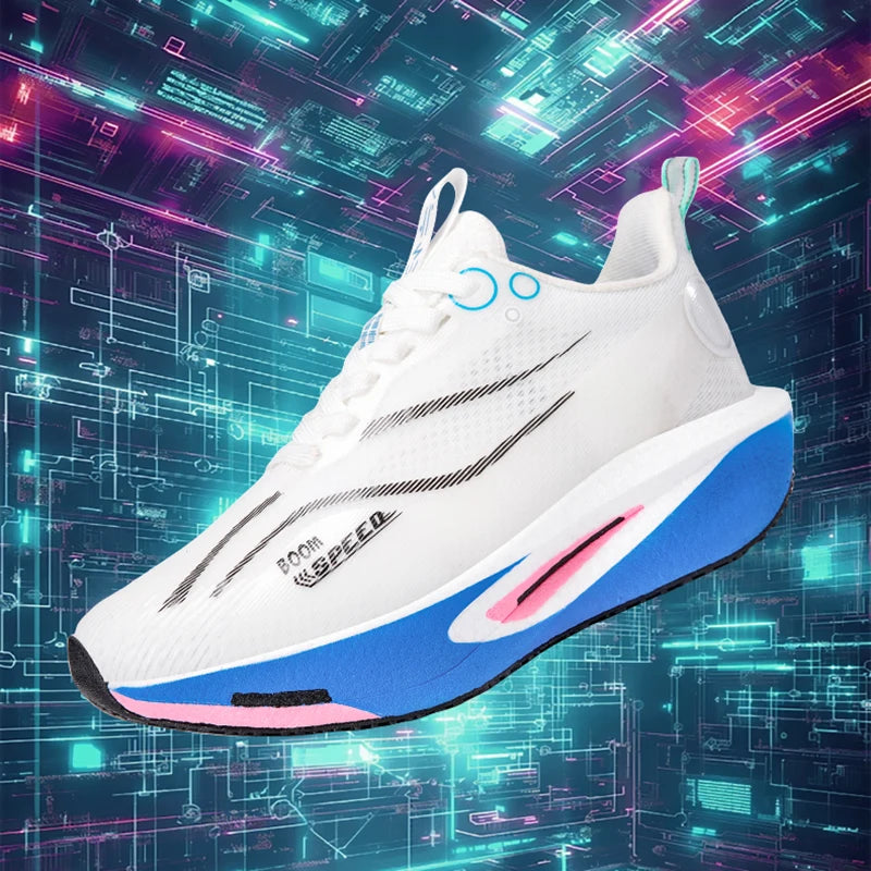 Carbon Plate Running Shoes Breathable Non-Slip Sport Sneakers