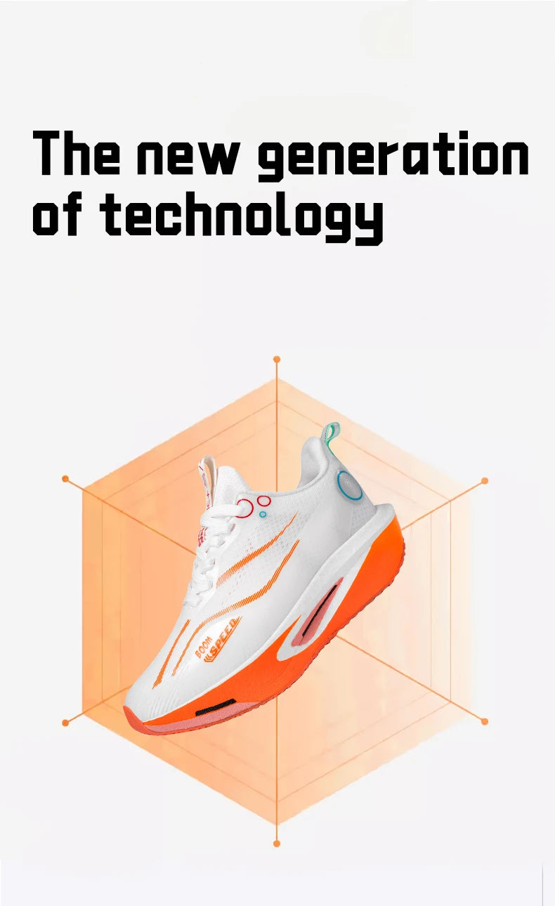 Carbon Plate Running Shoes Breathable Non-Slip Sport Sneakers