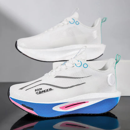 Carbon Plate Running Shoes Breathable Non-Slip Sport Sneakers