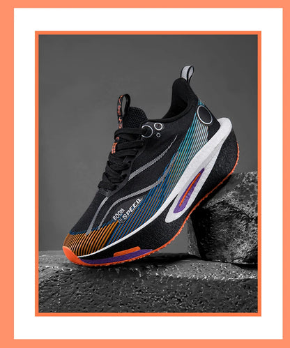 Carbon Plate Running Shoes Breathable Non-Slip Sport Sneakers