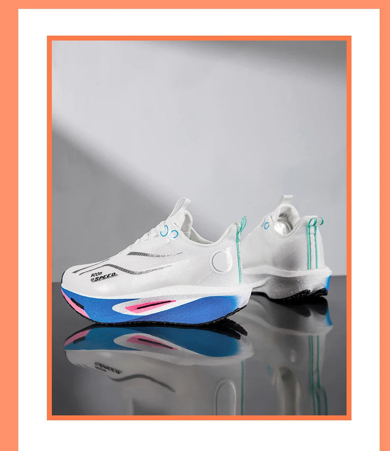 Carbon Plate Running Shoes Breathable Non-Slip Sport Sneakers