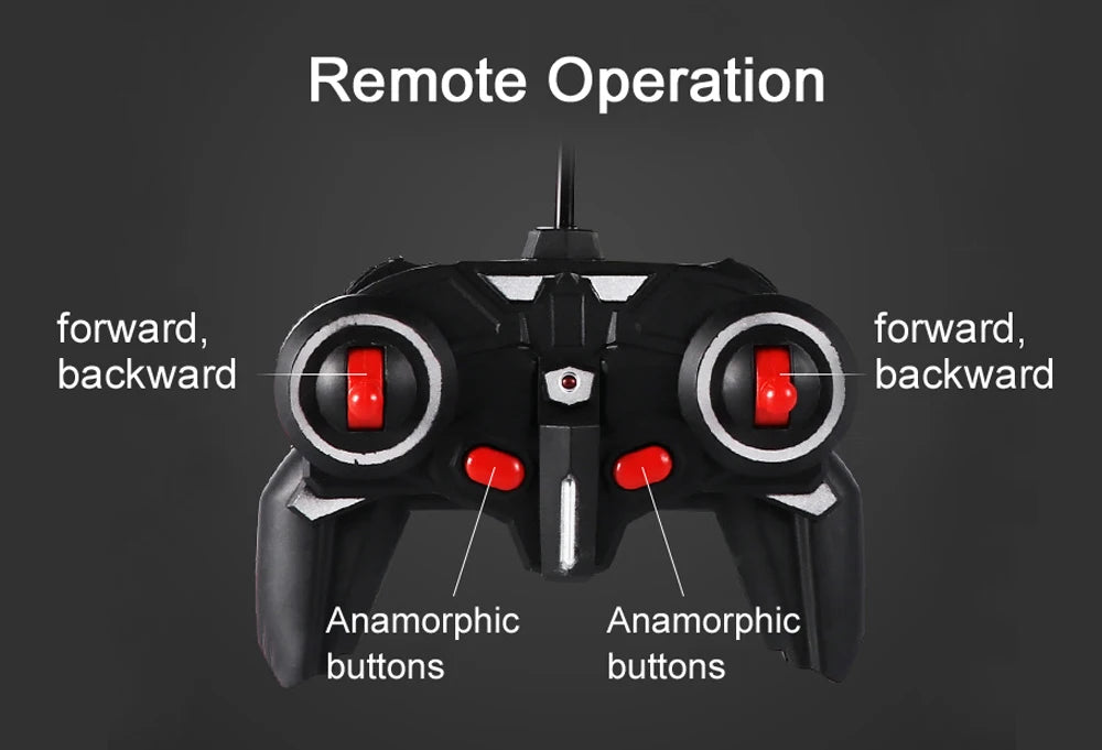2-in-1 RC Car Robot Transforming Remote Toy for Kids