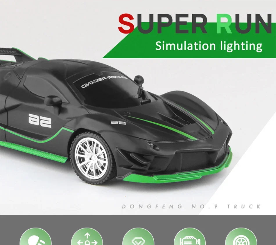 1:18 RC Sports Car 2.4G Remote Control LED Toy