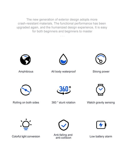 Amphibious RC Car Waterproof 360° Flip Stunt Toy