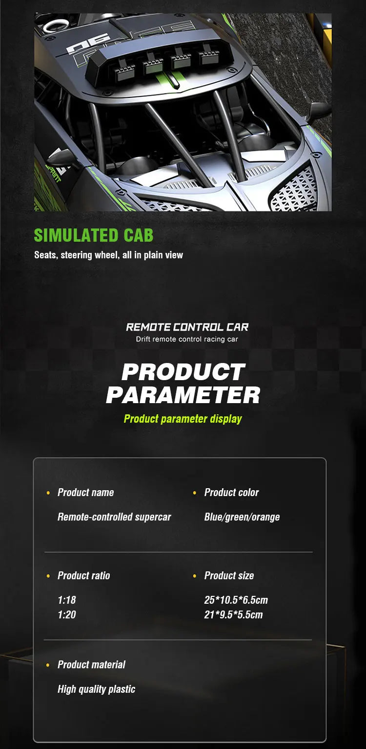 4CH RC High-Speed Drift Electric Sport Car Toy