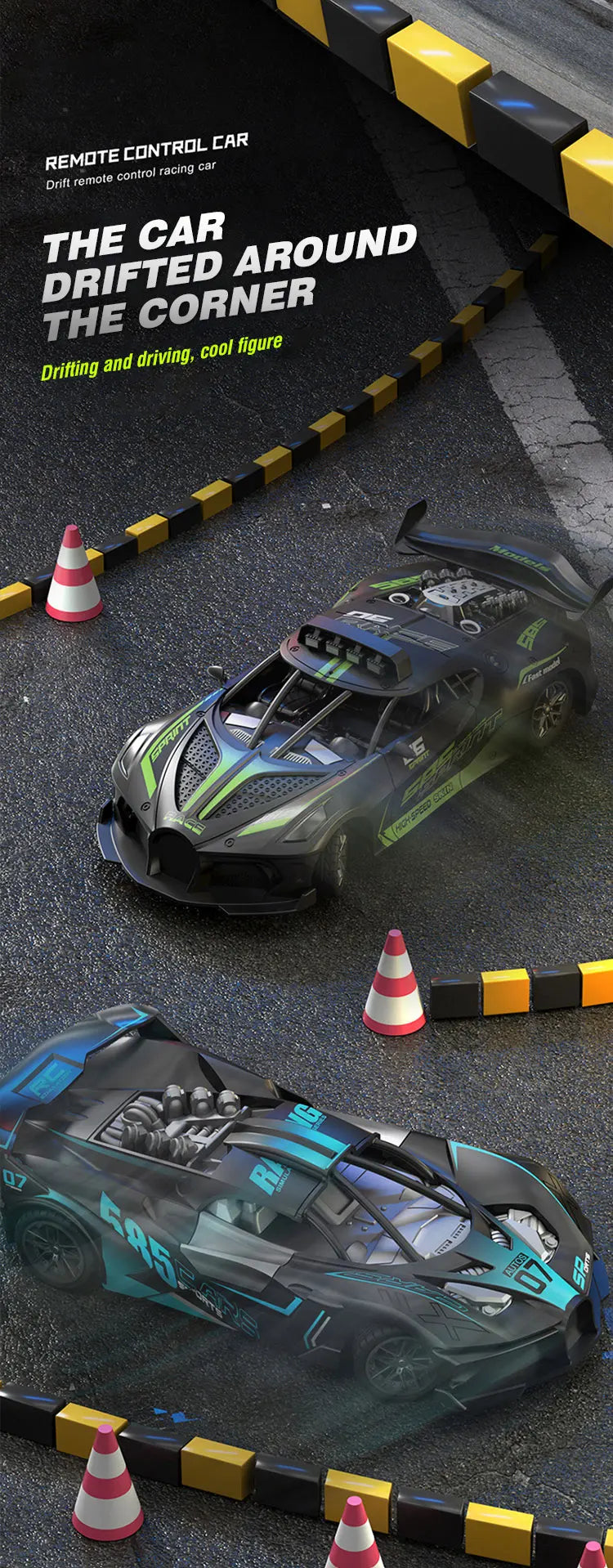 4CH RC High-Speed Drift Electric Sport Car Toy