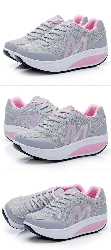 Women’s Platform Running Shoes Breathable Mesh