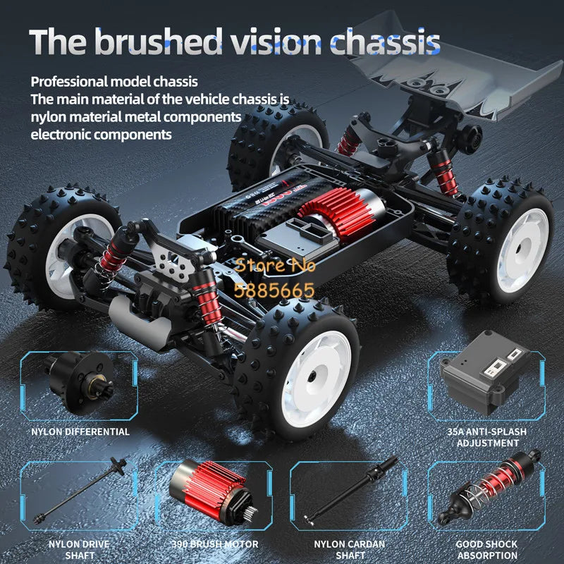 1:16 Brushless RC Car 4WD High-Speed Off-Road Truck