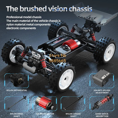 1:16 Brushless RC Car 4WD High-Speed Off-Road Truck