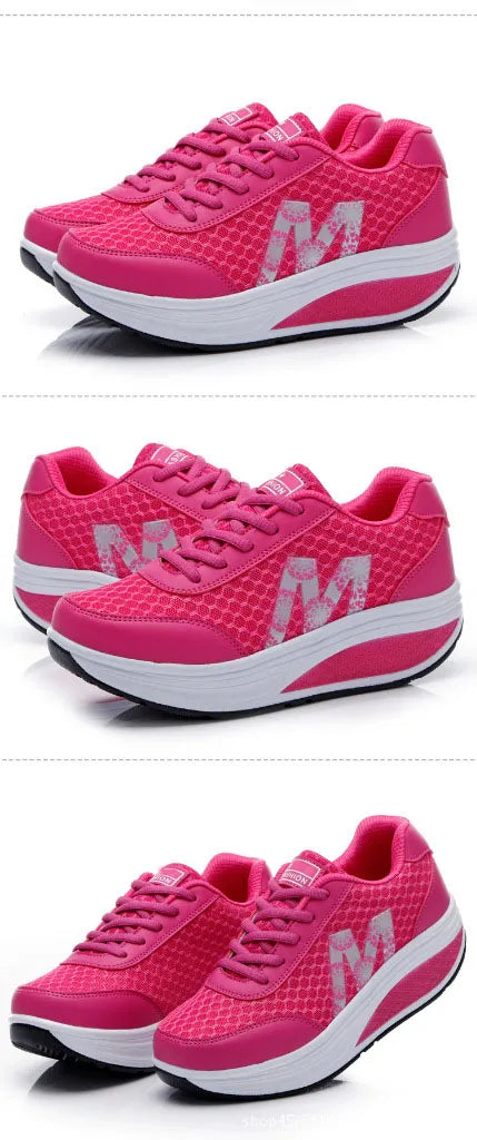 Women’s Platform Running Shoes Breathable Mesh