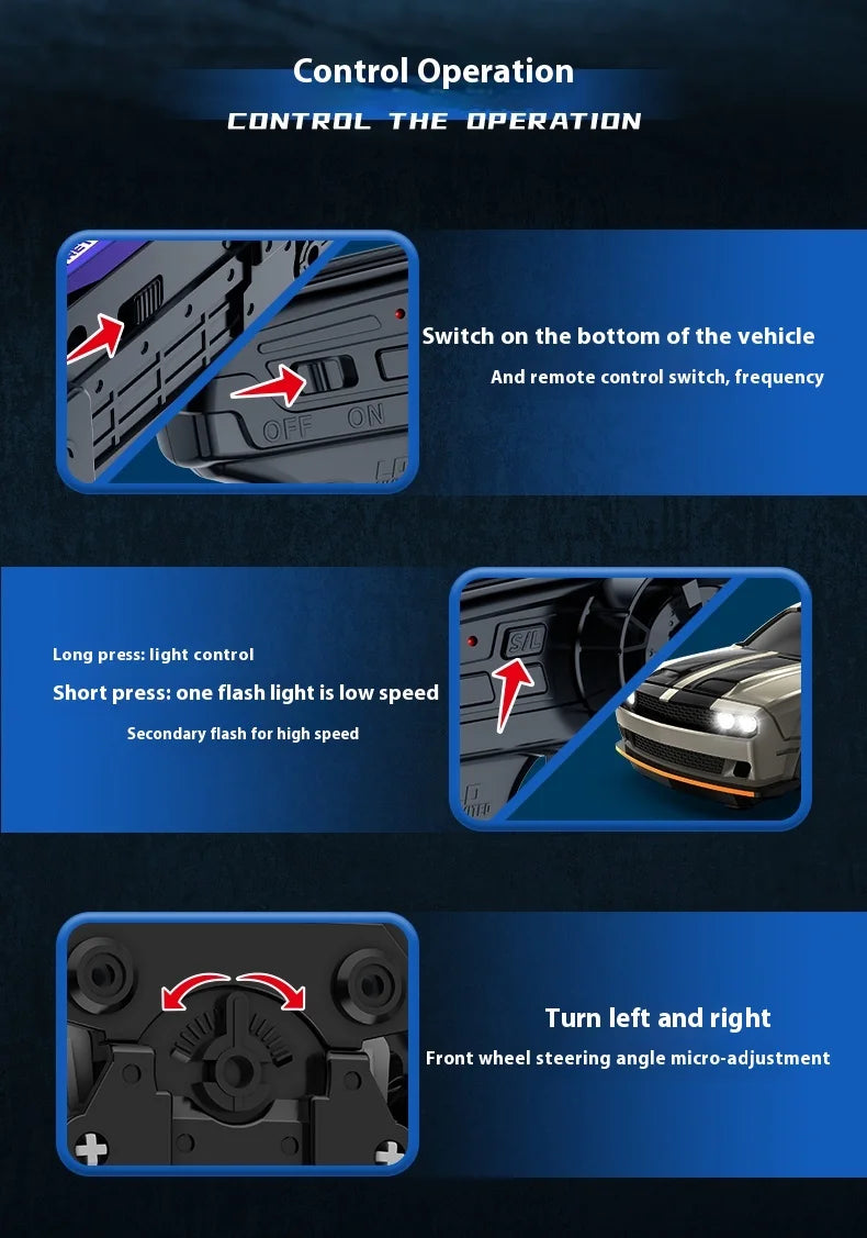 1:64 Mini RC Drift Car 4x4 High-Speed Racing Model