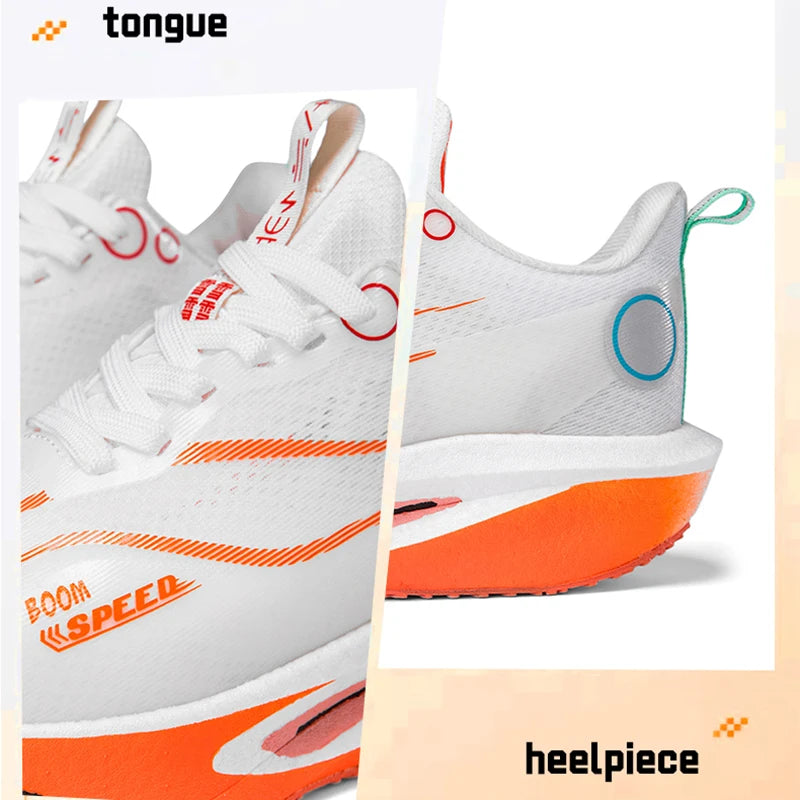 Carbon Plate Running Shoes Breathable Non-Slip Sport Sneakers