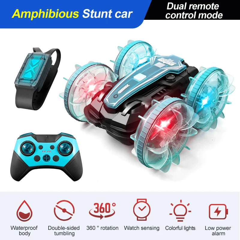 Amphibious RC Car Waterproof 360° Flip Stunt Toy