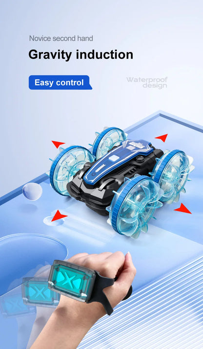 Amphibious RC Car Waterproof 360° Flip Stunt Toy