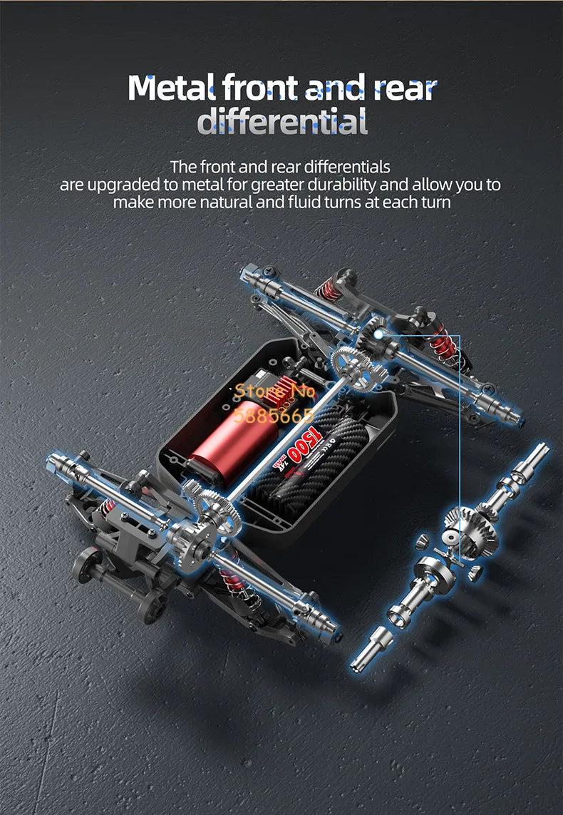 1:16 Brushless RC Car 4WD High-Speed Off-Road Truck