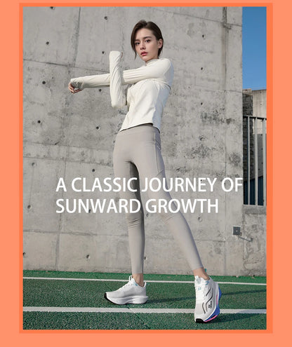 Carbon Plate Running Shoes Breathable Non-Slip Sport Sneakers