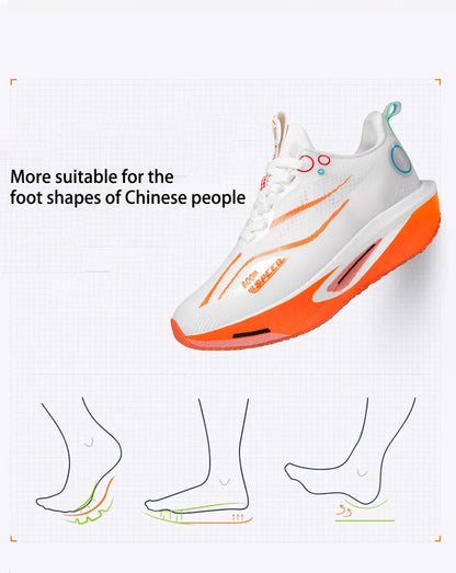 Carbon Plate Running Shoes Breathable Non-Slip Sport Sneakers