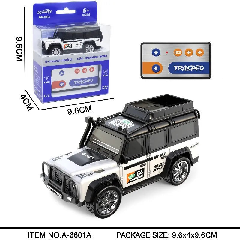1:64 Mini RC Car Alloy 5-Channel Desktop Toy Vehicle