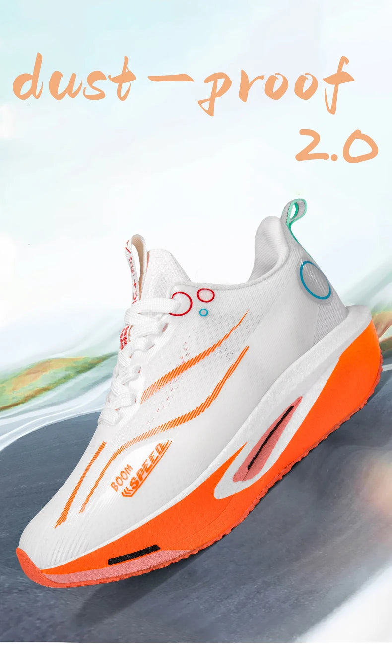 Carbon Plate Running Shoes Breathable Non-Slip Sport Sneakers