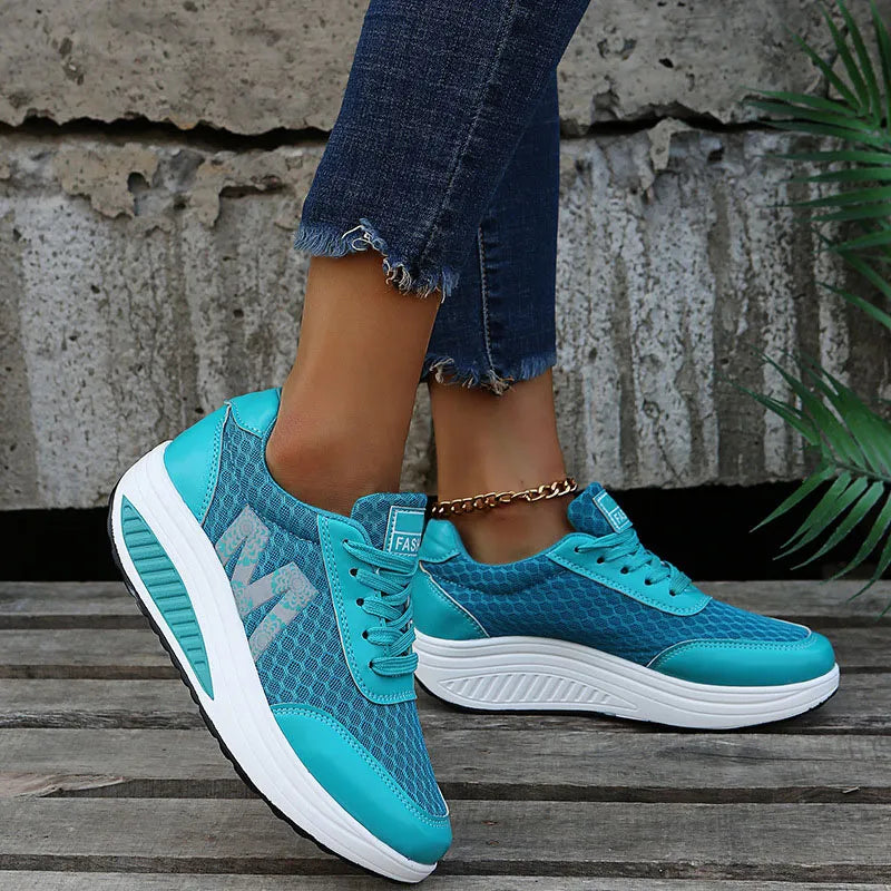 Women’s Platform Running Shoes Breathable Mesh