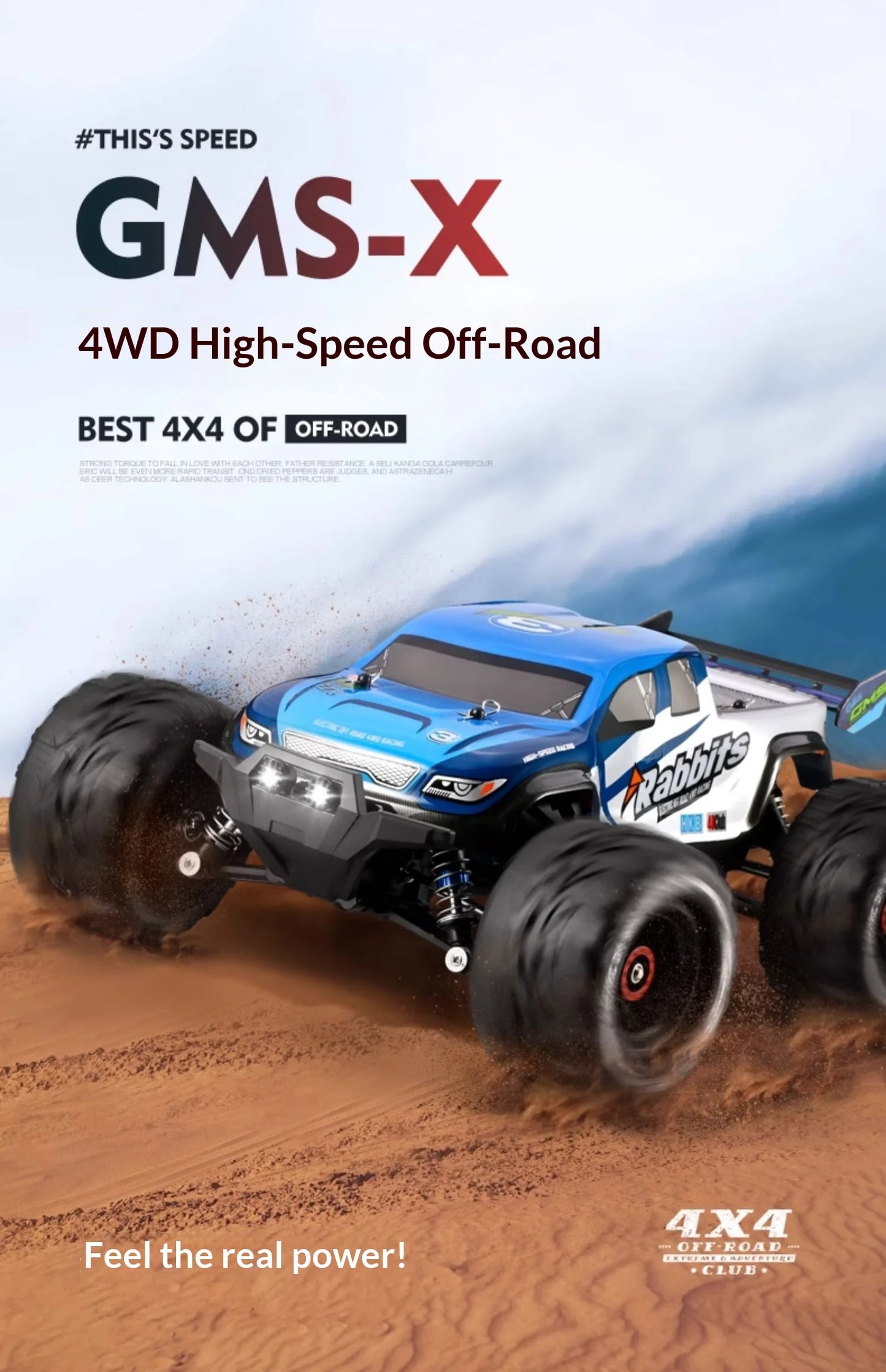1:14 RC 4x4 Off-Road Monster Truck High-Speed Toy