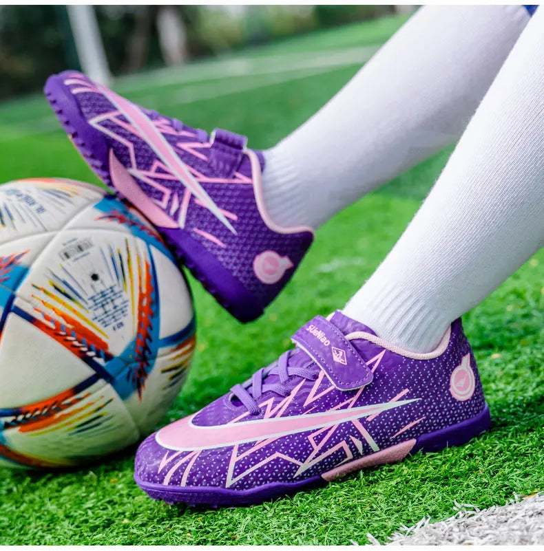 Youth Soccer Cleats Boys &amp; Girls Outdoor Football Shoes
