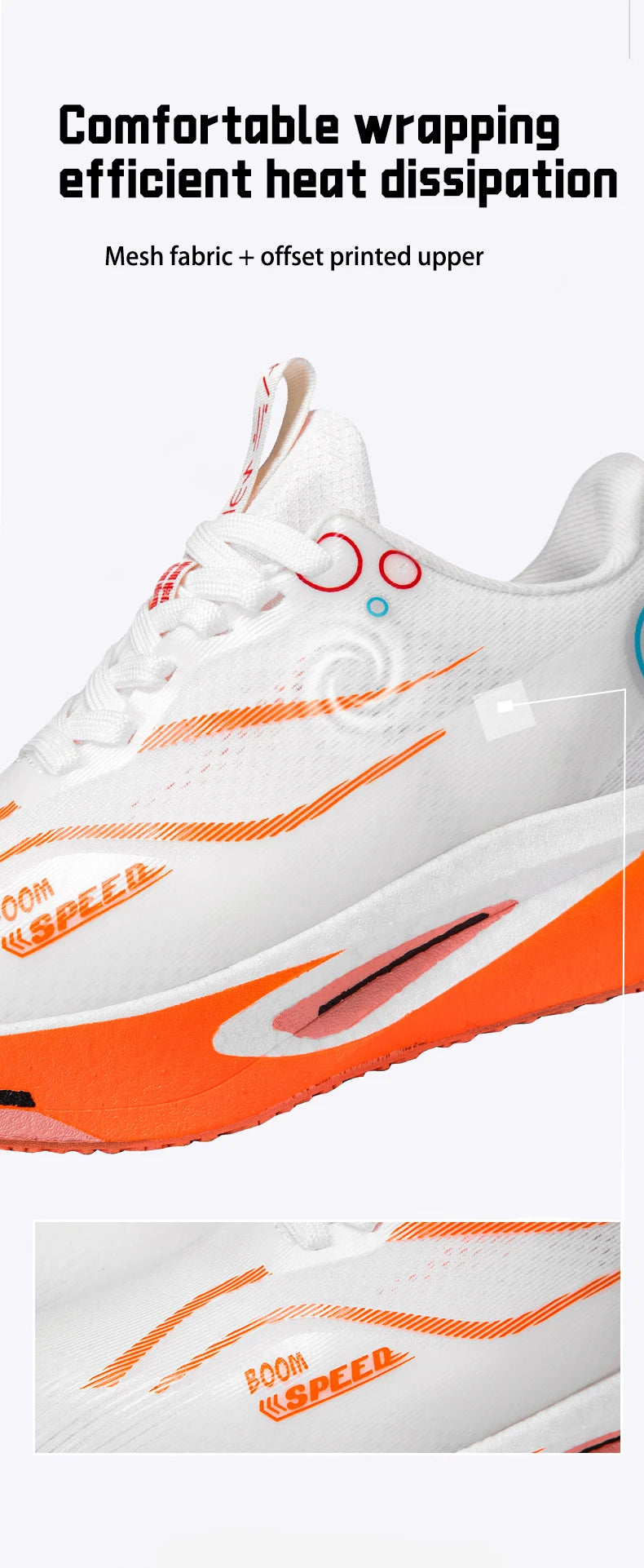 Carbon Plate Running Shoes Breathable Non-Slip Sport Sneakers