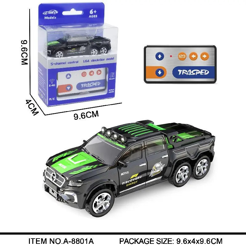 1:64 Mini RC Car Alloy 5-Channel Desktop Toy Vehicle
