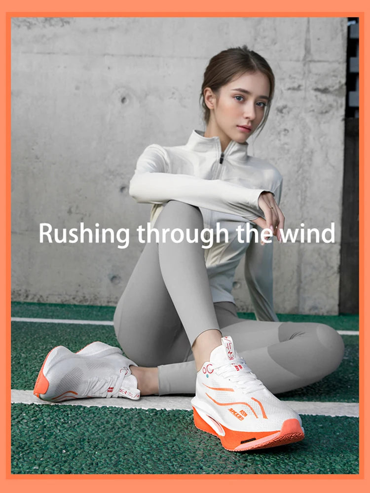 Carbon Plate Running Shoes Breathable Non-Slip Sport Sneakers