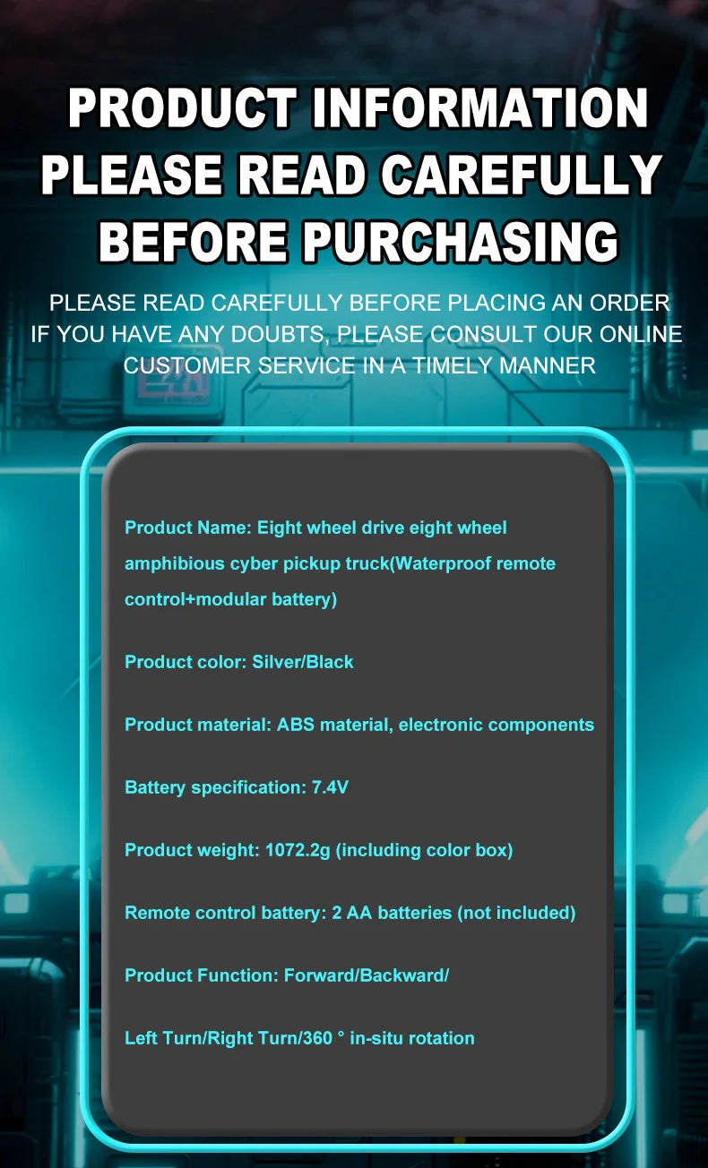 8x8 RC 8WD Amphibious All-Terrain Rescue Truck