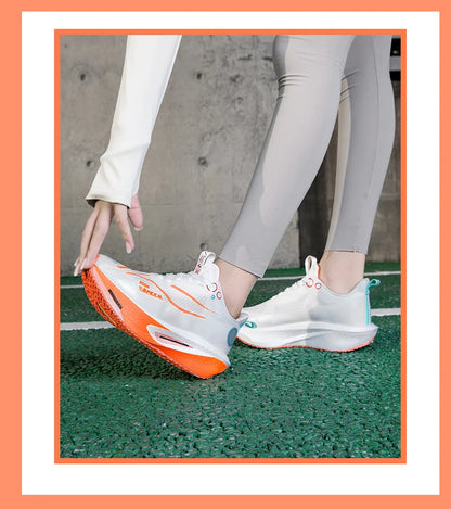 Carbon Plate Running Shoes Breathable Non-Slip Sport Sneakers