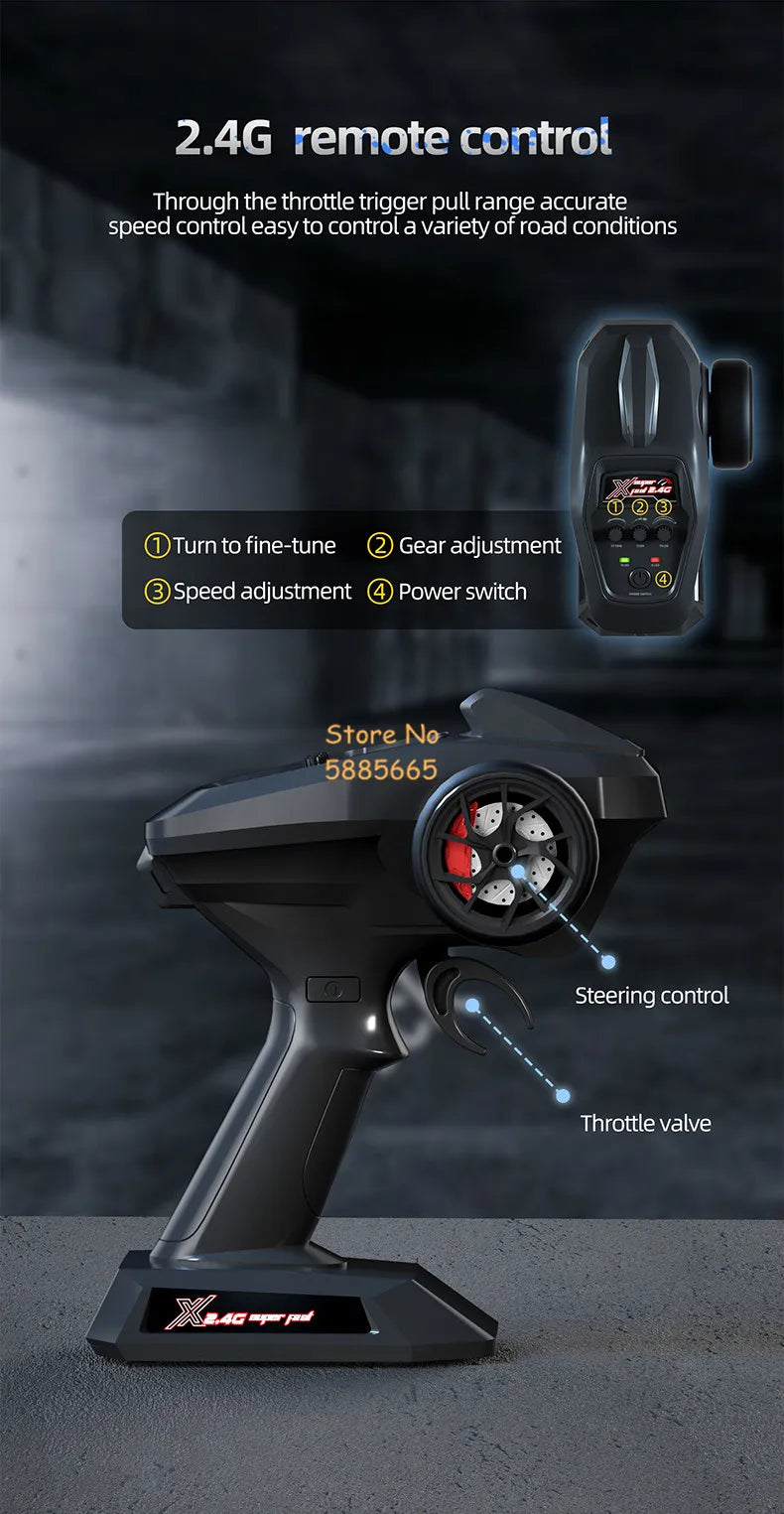 1:16 Brushless RC Car 4WD High-Speed Off-Road Truck