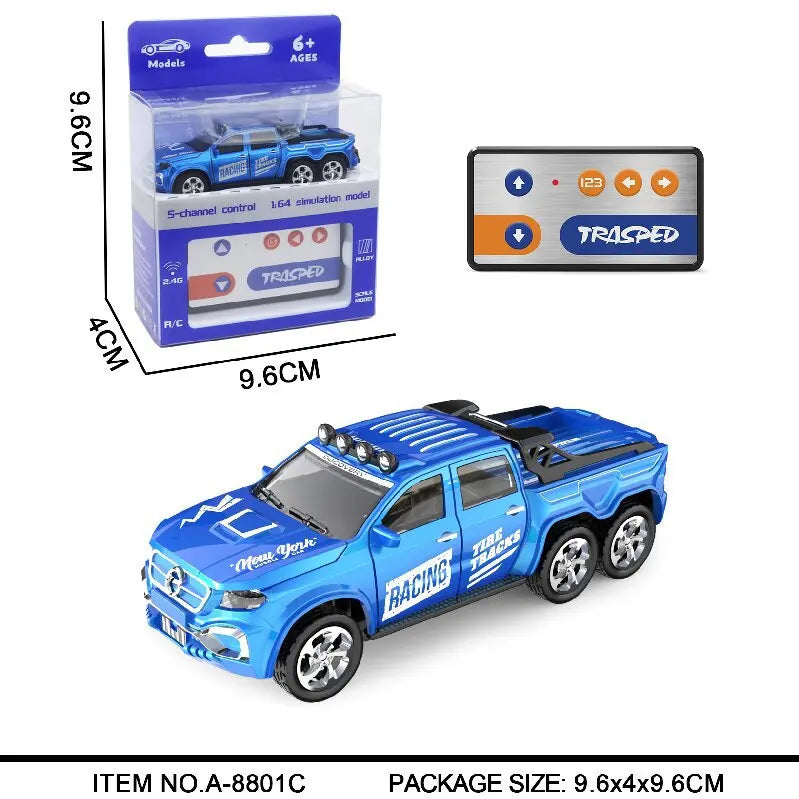 1:64 Mini RC Car Alloy 5-Channel Desktop Toy Vehicle