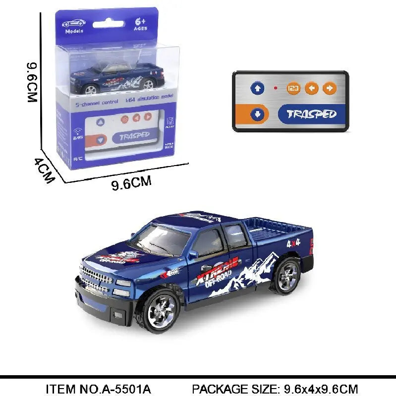 1:64 Mini RC Car Alloy 5-Channel Desktop Toy Vehicle