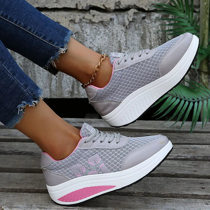 Women’s Platform Running Shoes Breathable Mesh