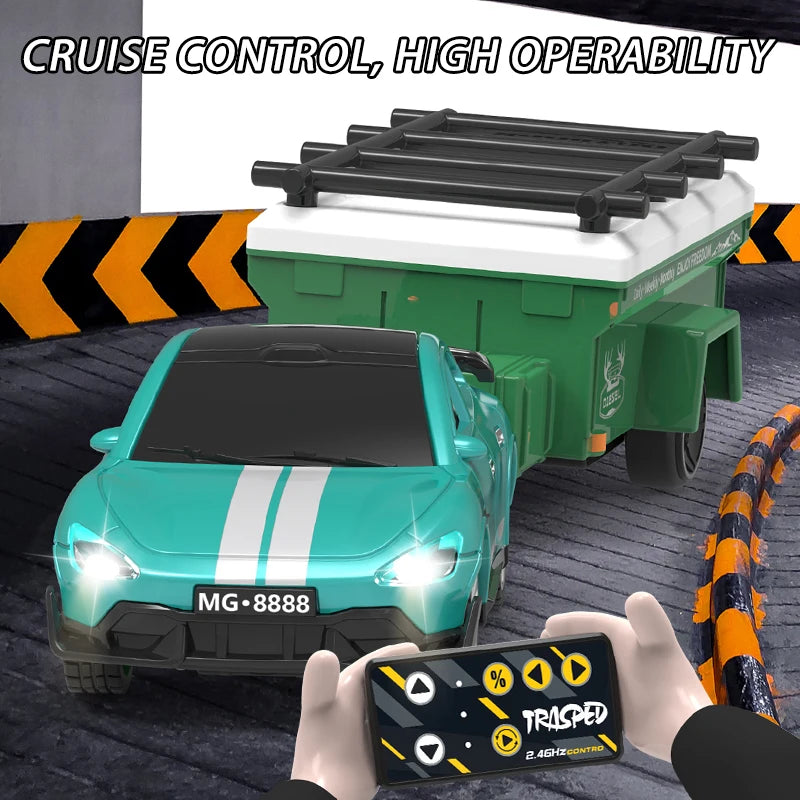 1:64 Alloy Mini RC Drift Car 2.4G Remote Control Toy