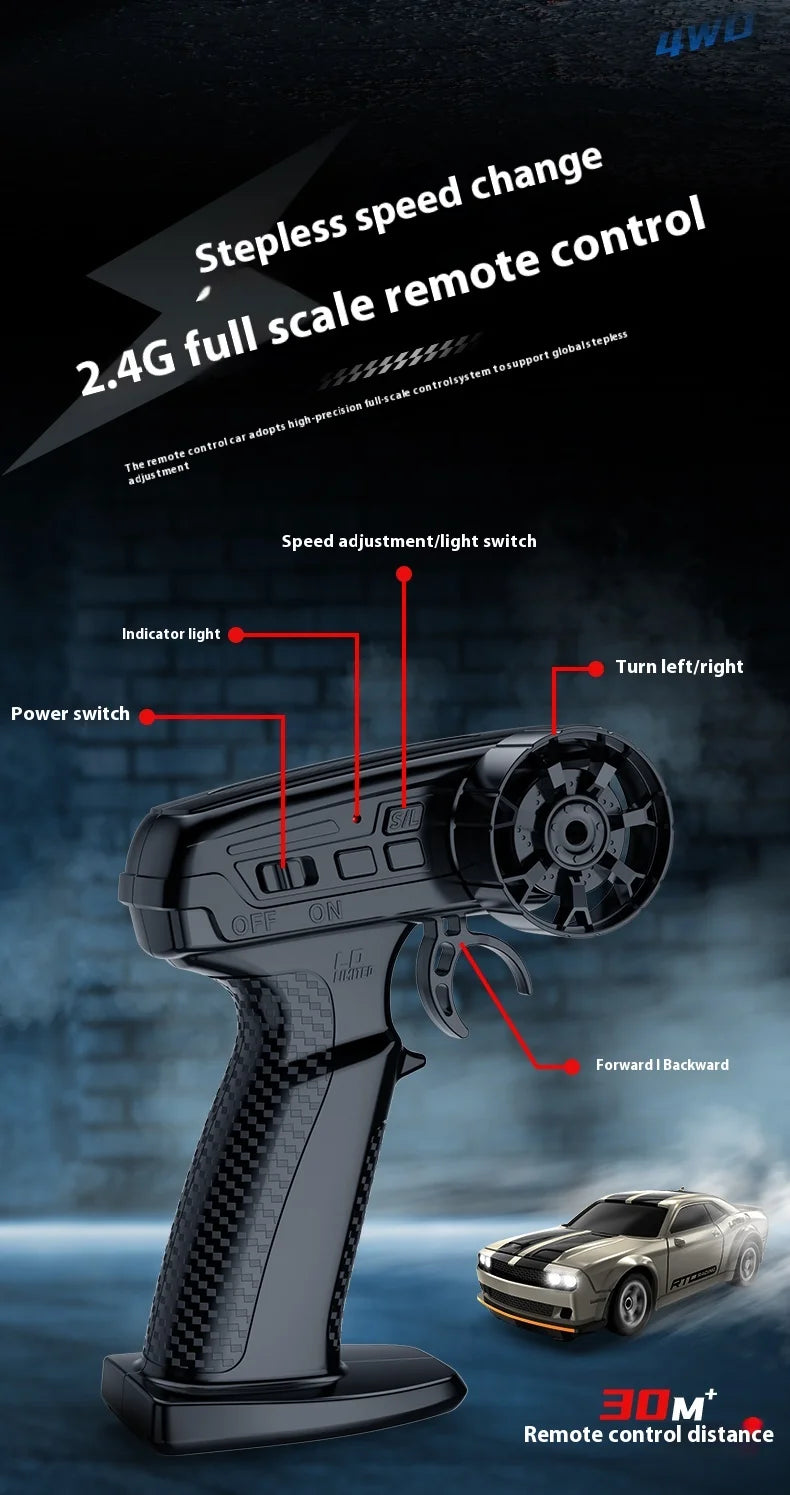 1:64 Mini RC Drift Car 4x4 High-Speed Racing Model