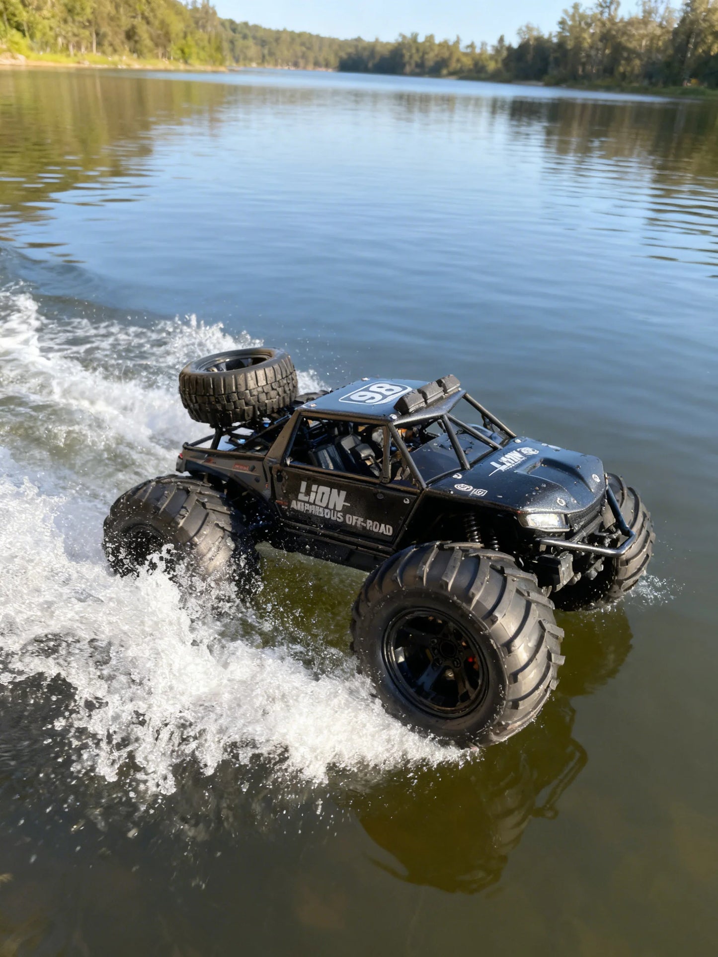 2-in-1 Amphibious RC Car Boat 4WD Waterproof Toy